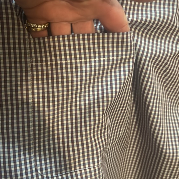 Joseph and Feiss  XL mens long sleeve button up shirt , white blue  brown - Picture 4 of 6